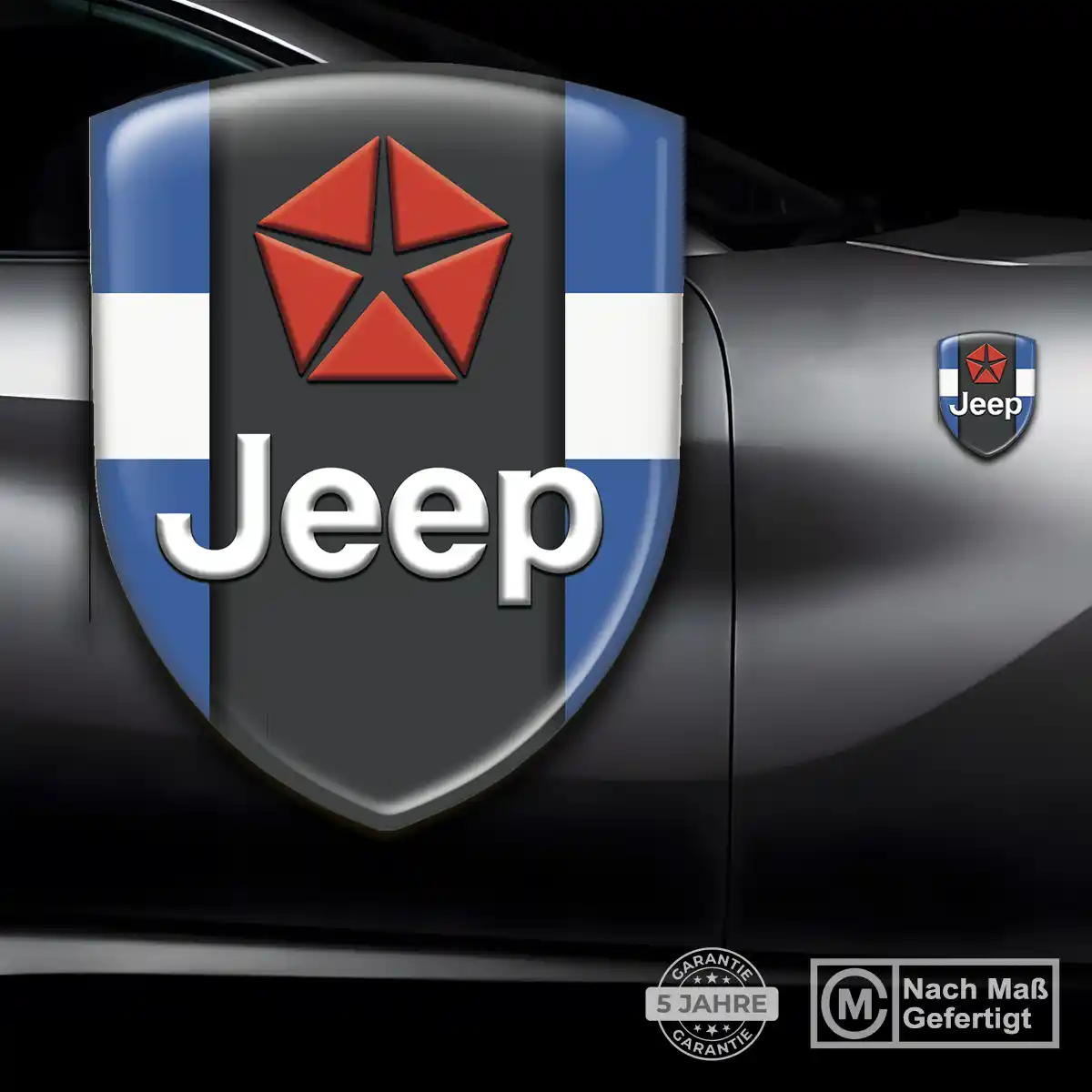 Jeep 3D Gel Aufkleber Silikon Modernes Design