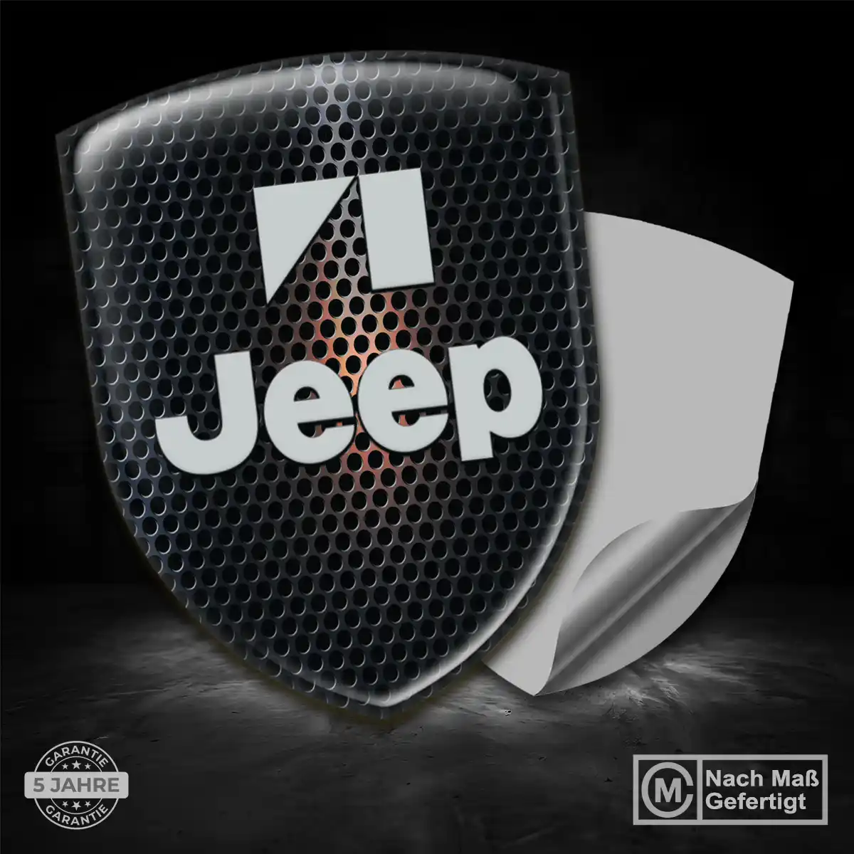Jeep 3D Gel Aufkleber Silikon Stilvolles Design