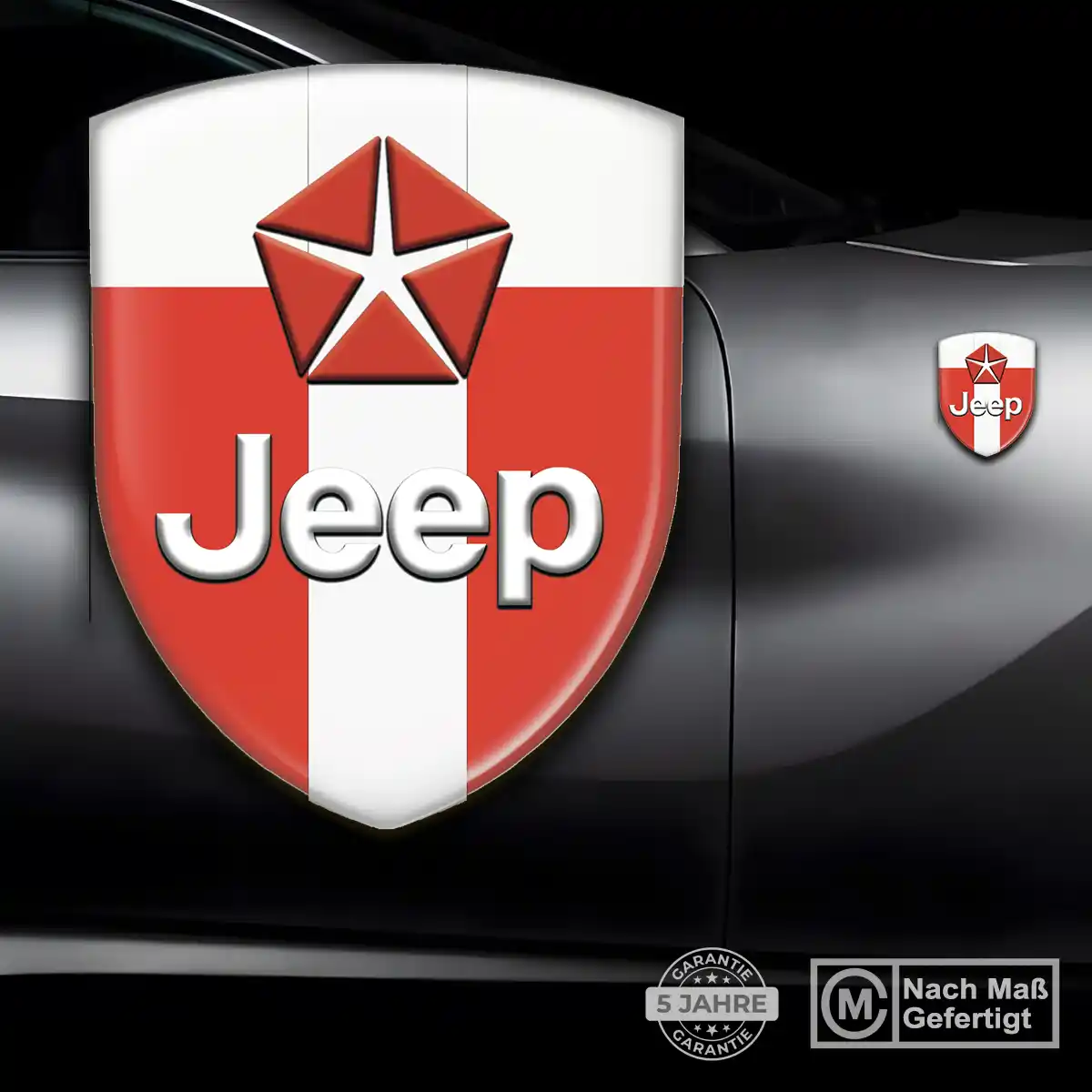 Jeep 3D Gel Aufkleber Silikon Tuningfahrzeug