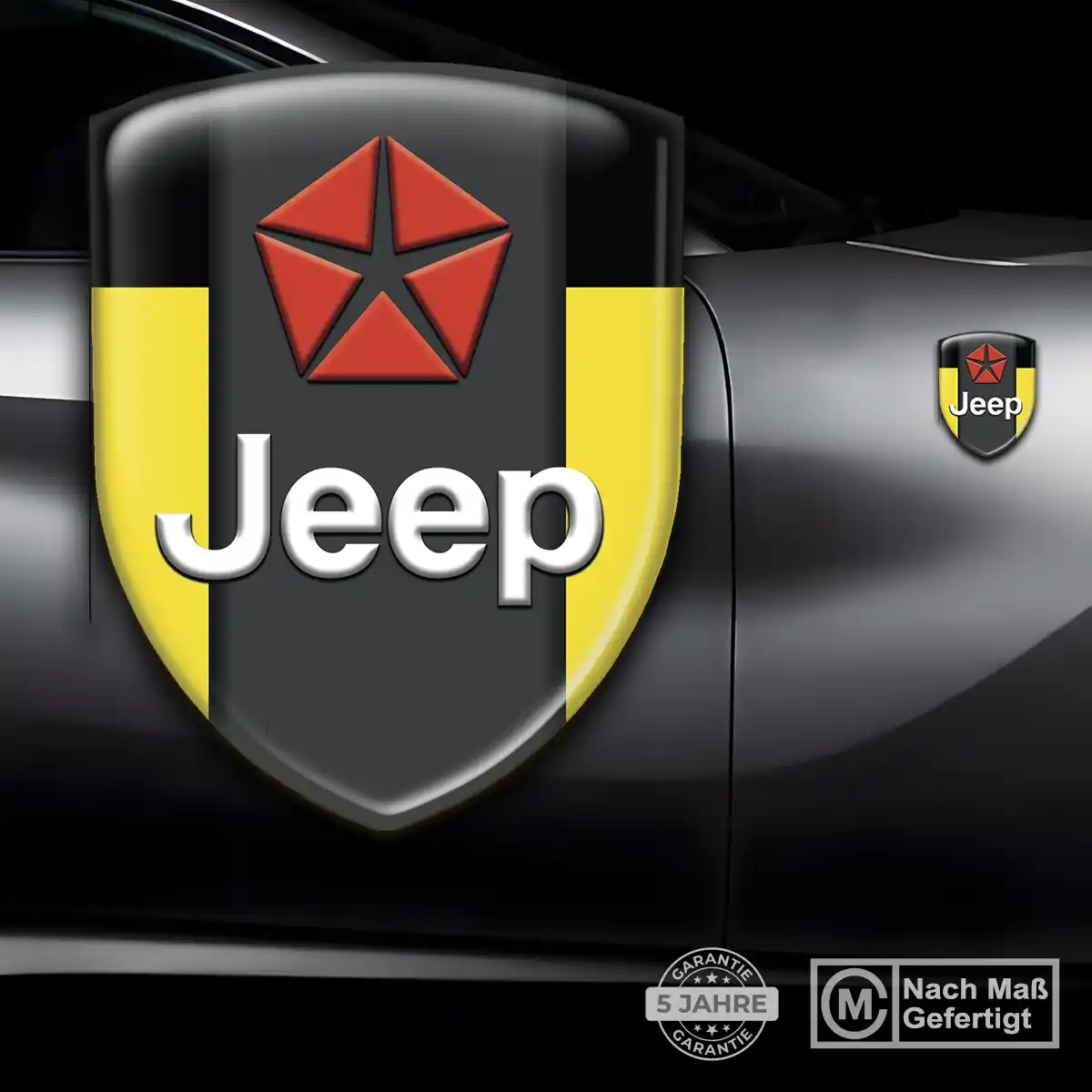 Jeep 3D Gel Aufkleber Tuningfahrzeug