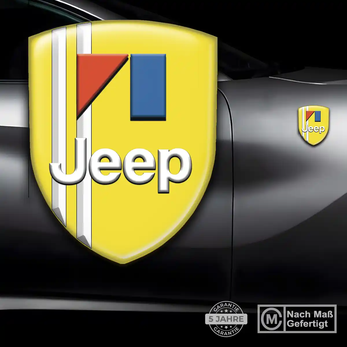 Jeep 3D Gel Aufkleber Wappen Anspruchsvolles Design