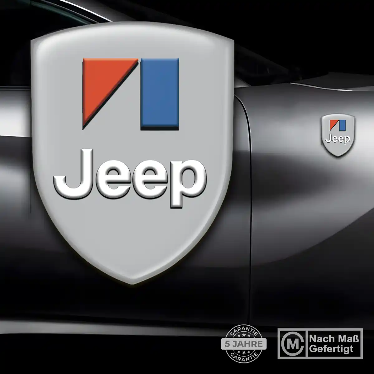 Jeep 3D Gel Aufkleber Wappen Ausdrucksstarkes Design