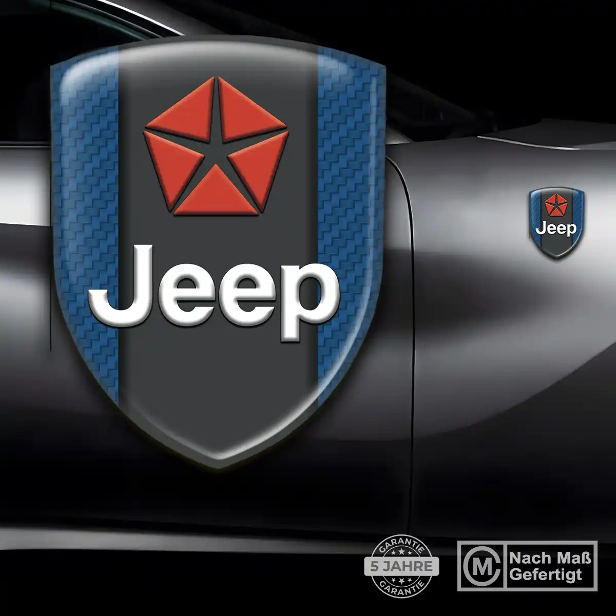 Jeep 3D Gel Aufkleber Wappen Auto Edles Design