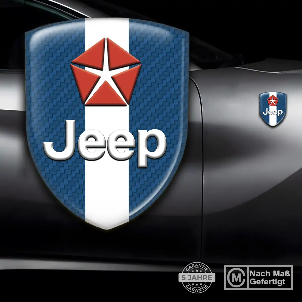 Jeep 3D Gel Aufkleber Wappen Auto Elegantes Design