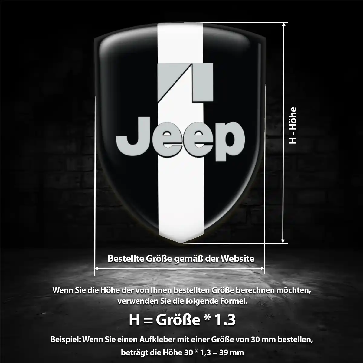 Jeep 3D Gel Aufkleber Wappen Auto Interieurdesign