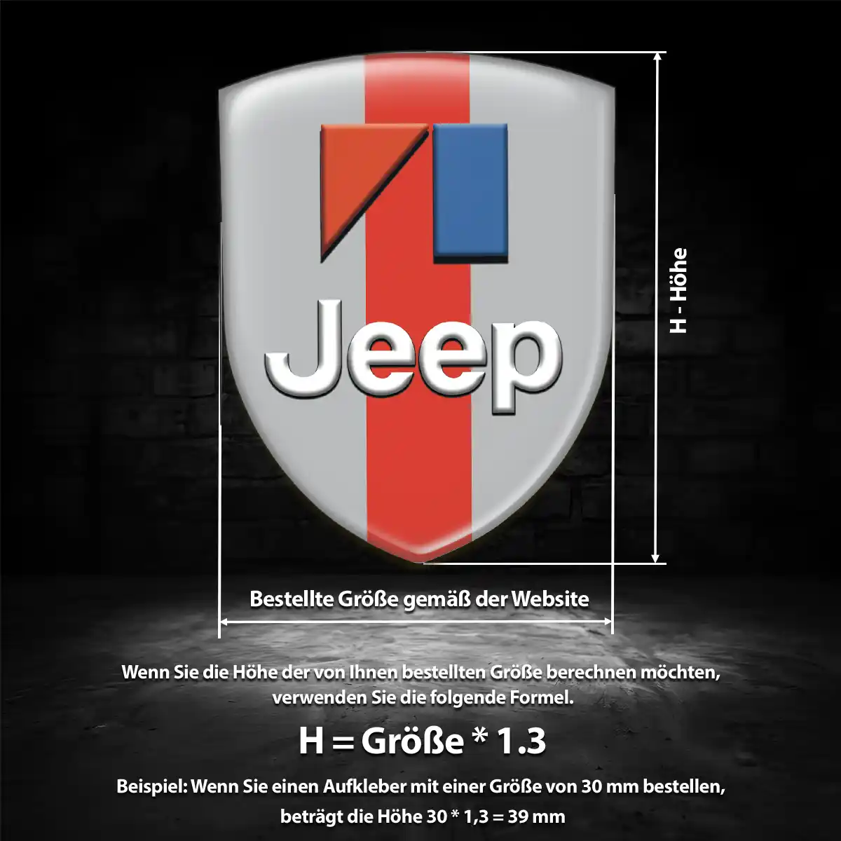Jeep 3D Gel Aufkleber Wappen Auto Limitierte Auflage