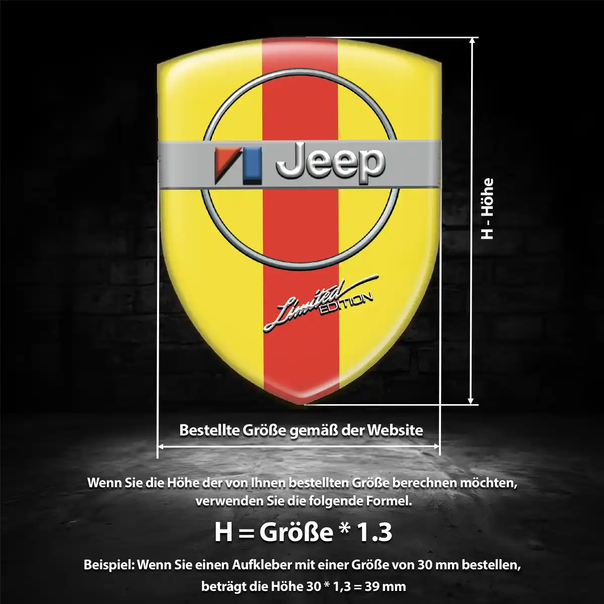 Jeep 3D Gel Aufkleber Wappen Auto Luxus-Edition