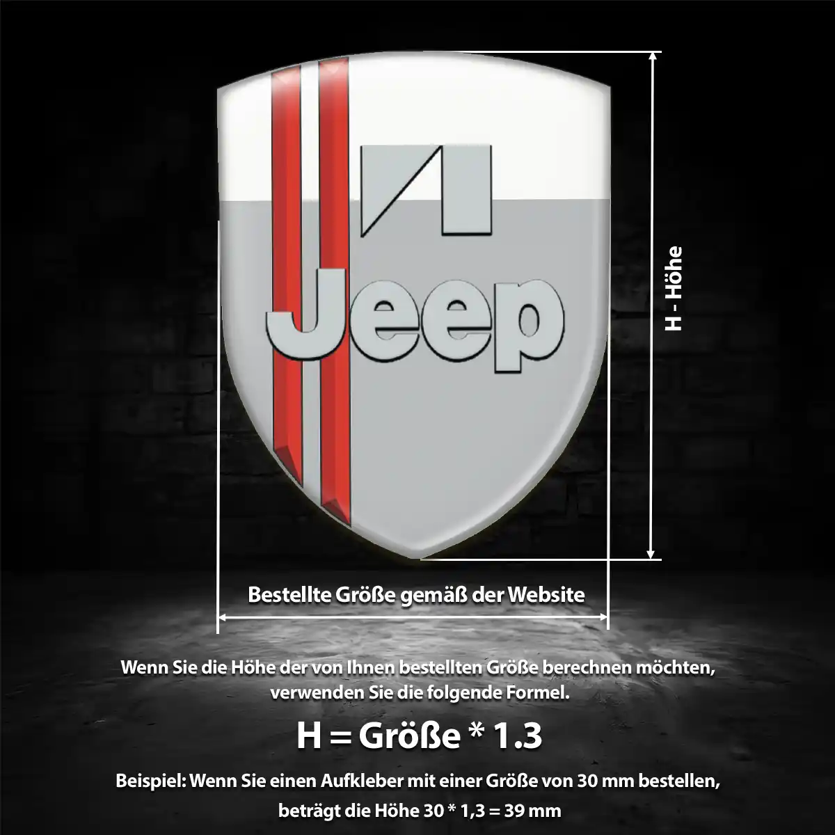 Jeep 3D Gel Aufkleber Wappen Auto Markenedition