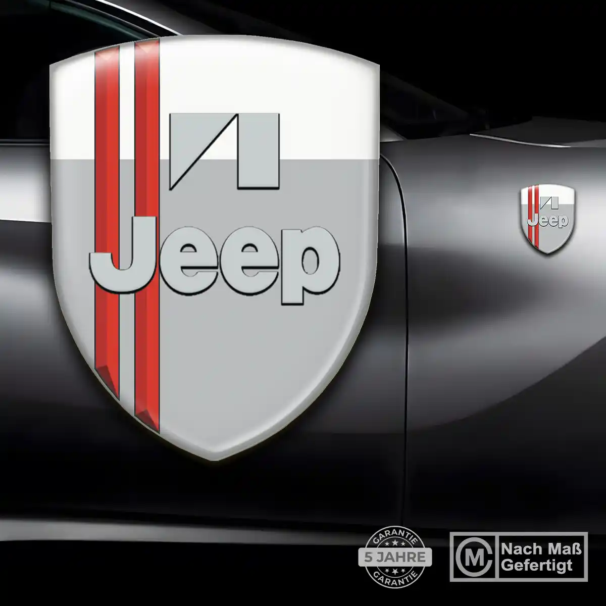 Jeep 3D Gel Aufkleber Wappen Auto Markenedition