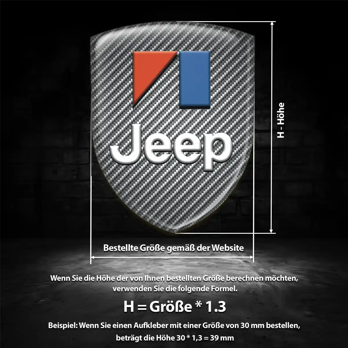 Jeep 3D Gel Aufkleber Wappen Auto Modernes Design