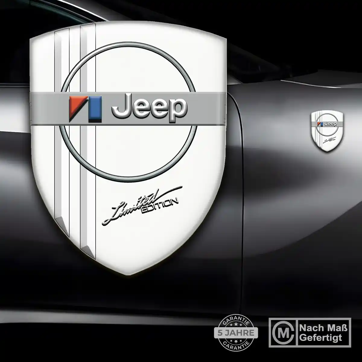 Jeep 3D Gel Aufkleber Wappen Auto Premium-Edition