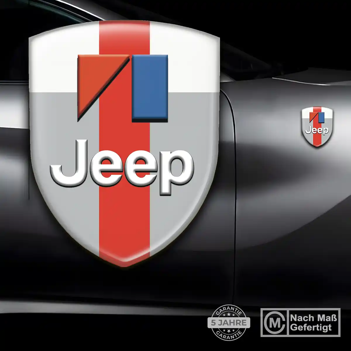 Jeep 3D Gel Aufkleber Wappen Auto Premiumqualität