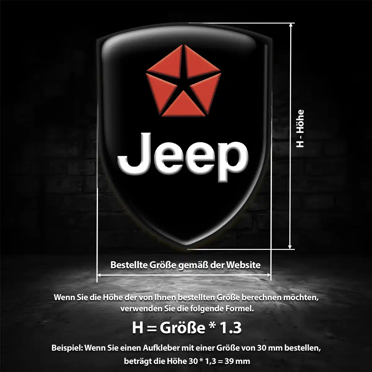 Jeep 3D Gel Aufkleber Wappen Auto Stilvolles Design
