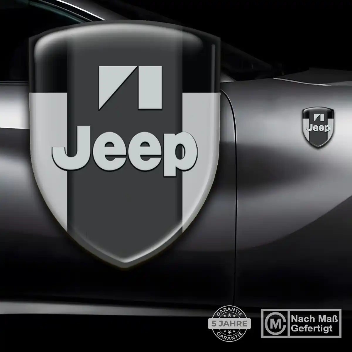 Jeep 3D Gel Aufkleber Wappen Edles Design