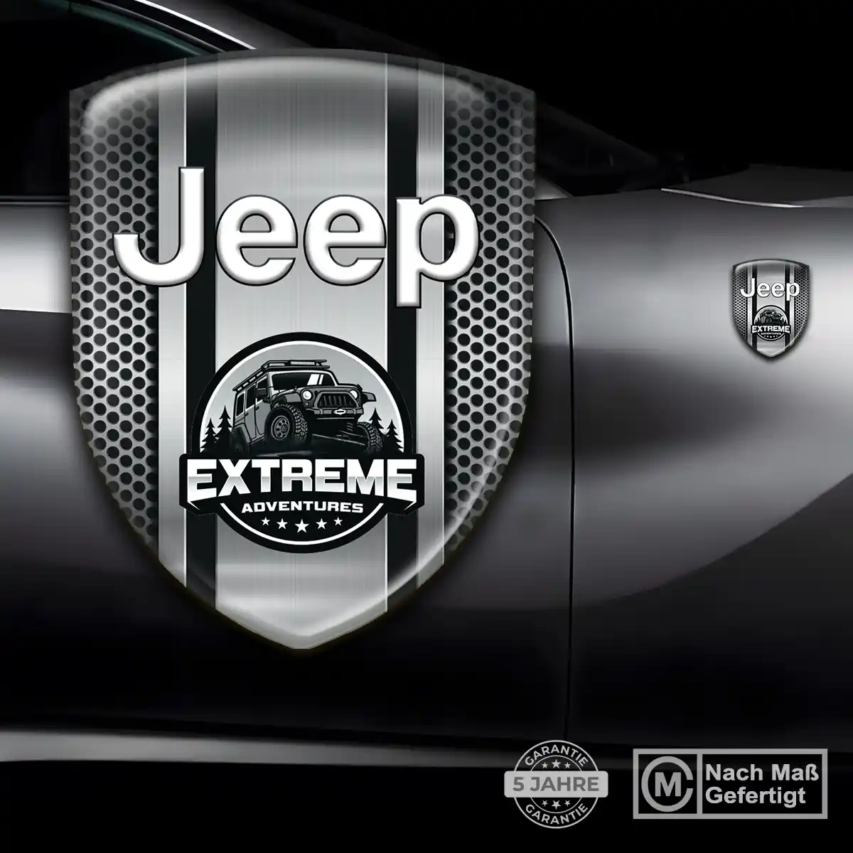 Jeep 3D Gel Aufkleber Wappen Elegantes Design
