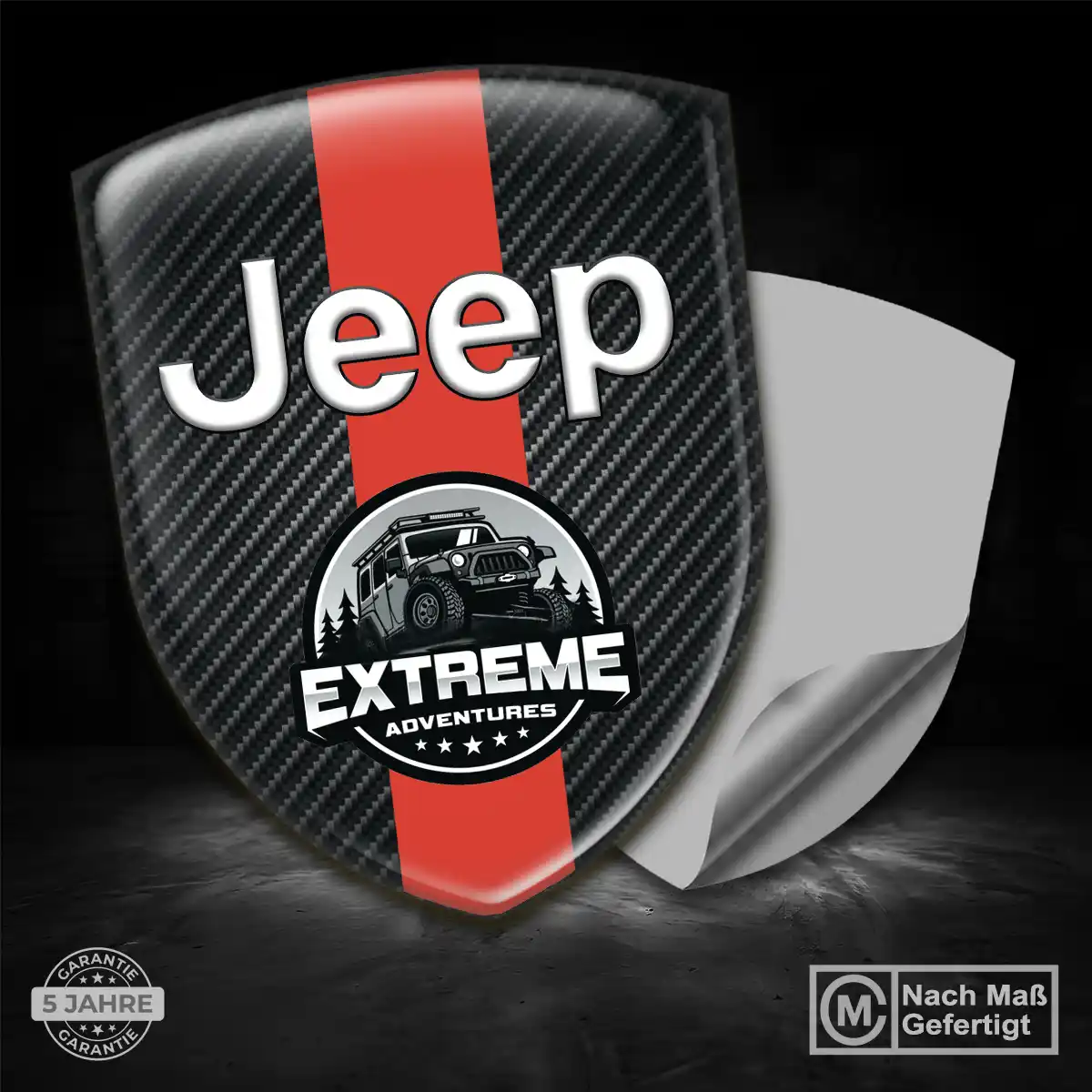 Jeep 3D Gel Aufkleber Wappen Erstklassige Qualität