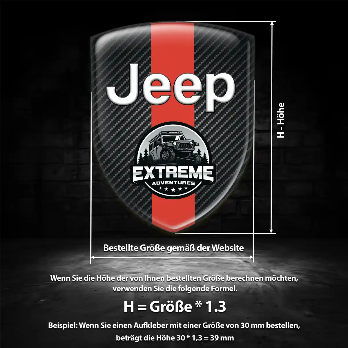 Jeep 3D Gel Aufkleber Wappen Erstklassige Qualität