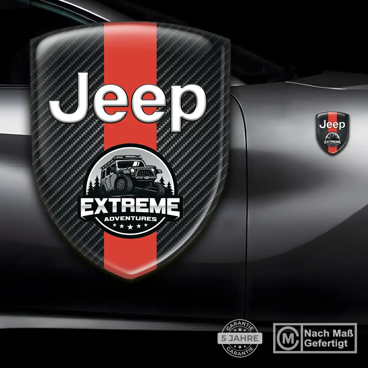 Jeep 3D Gel Aufkleber Wappen Erstklassige Qualität