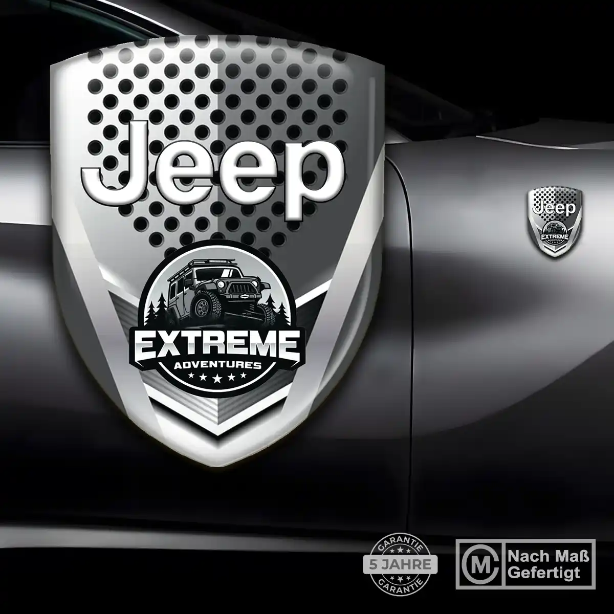 Jeep 3D Gel Aufkleber Wappen Exterieurdesign