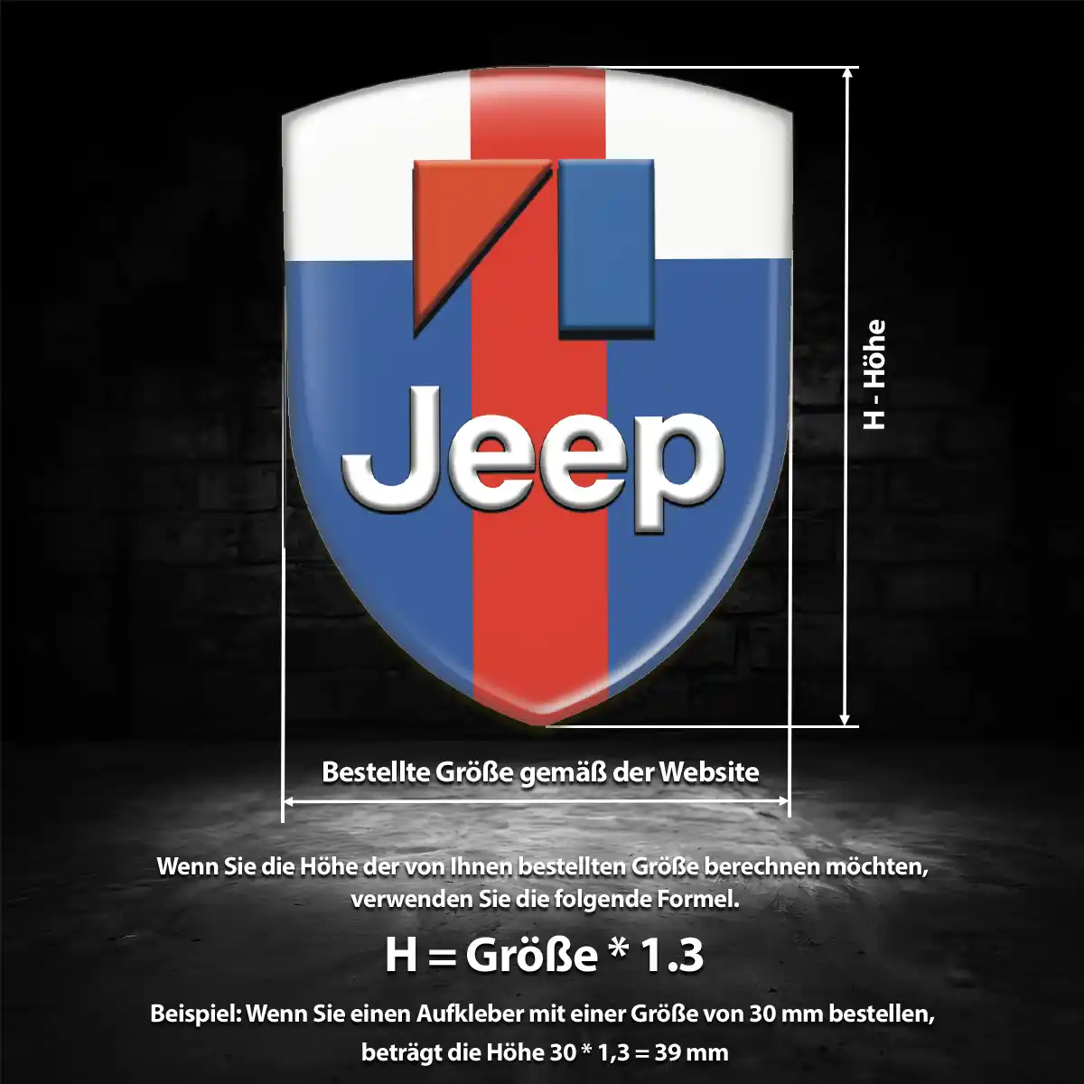 Jeep 3D Gel Aufkleber Wappen Hohe Qualität