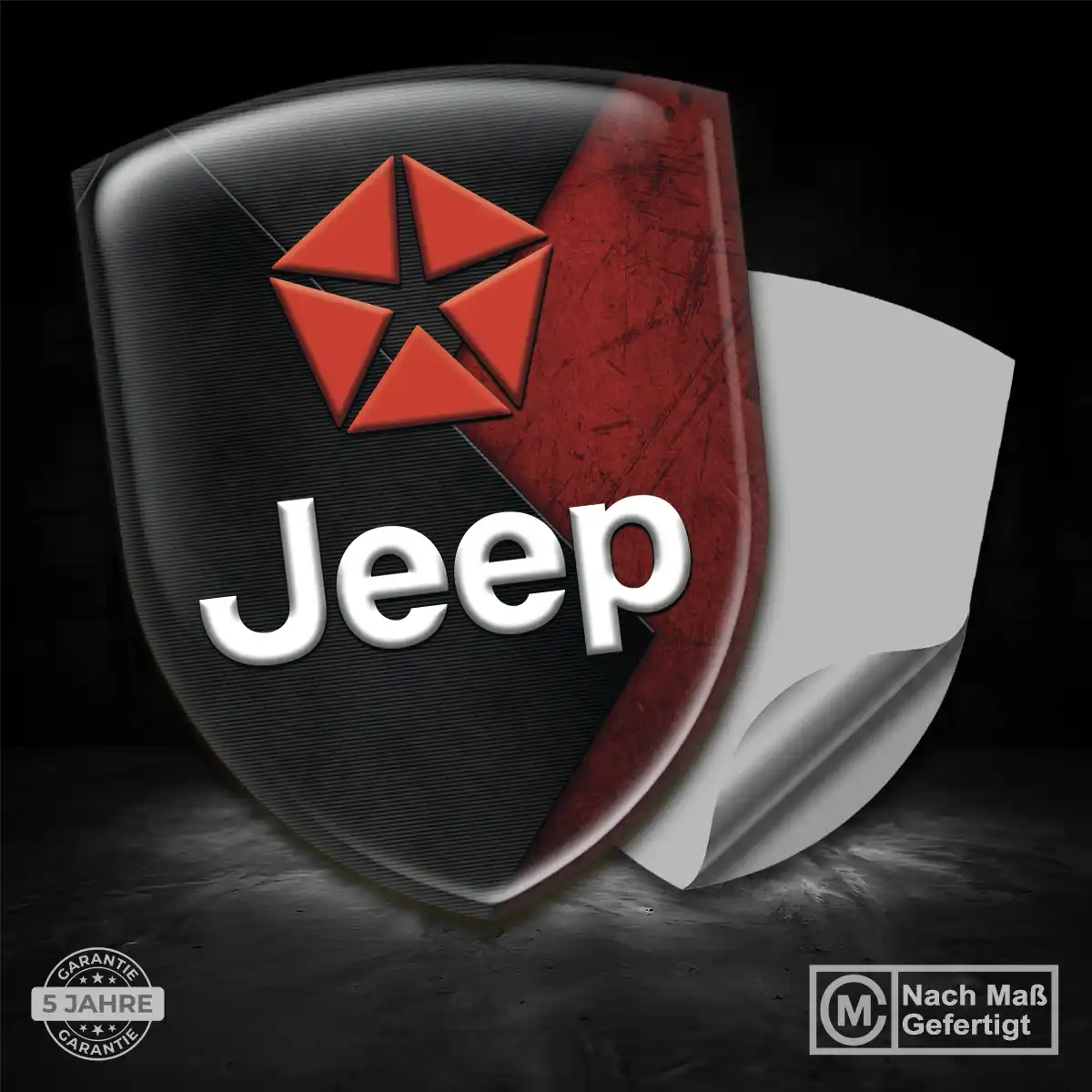 Jeep 3D Gel Aufkleber Wappen Limitierte Auflage