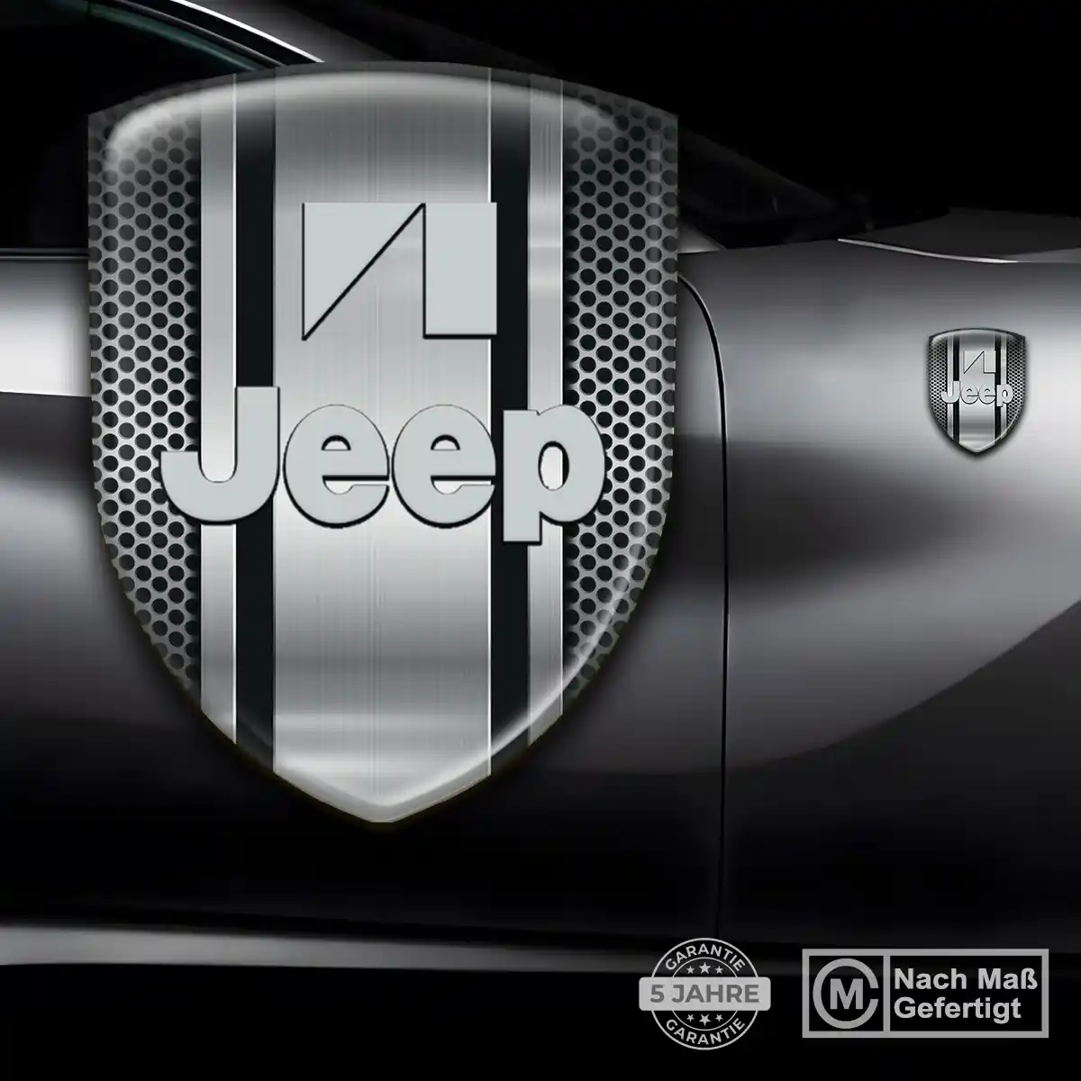 Jeep 3D Gel Aufkleber Wappen Luxus-Edition