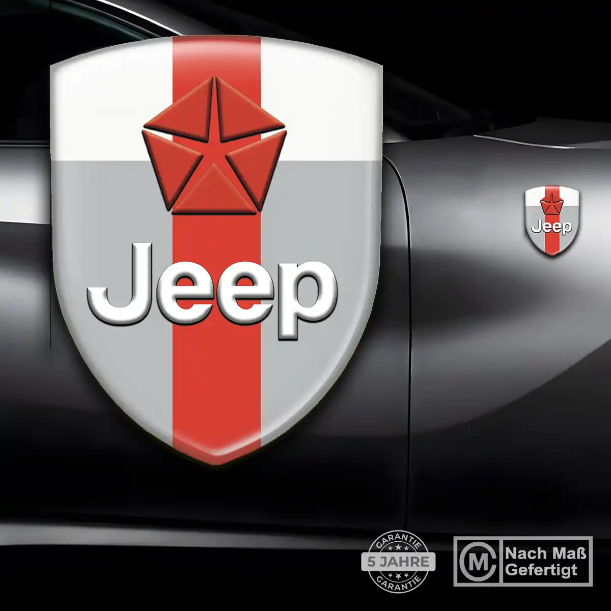 Jeep 3D Gel Aufkleber Wappen Modernes Design