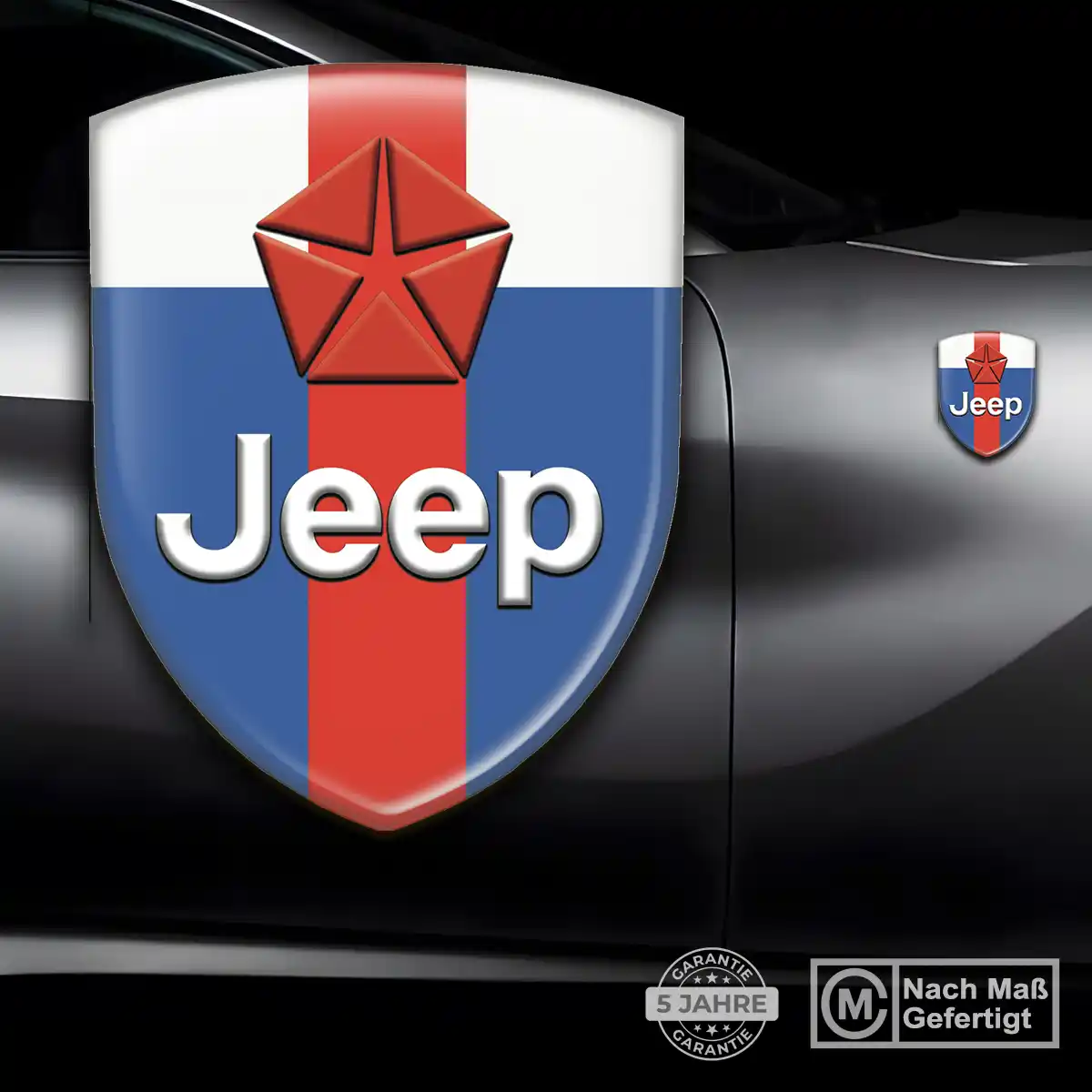 Jeep Aufkleber 3D Gel Emblem Auto Edles Design