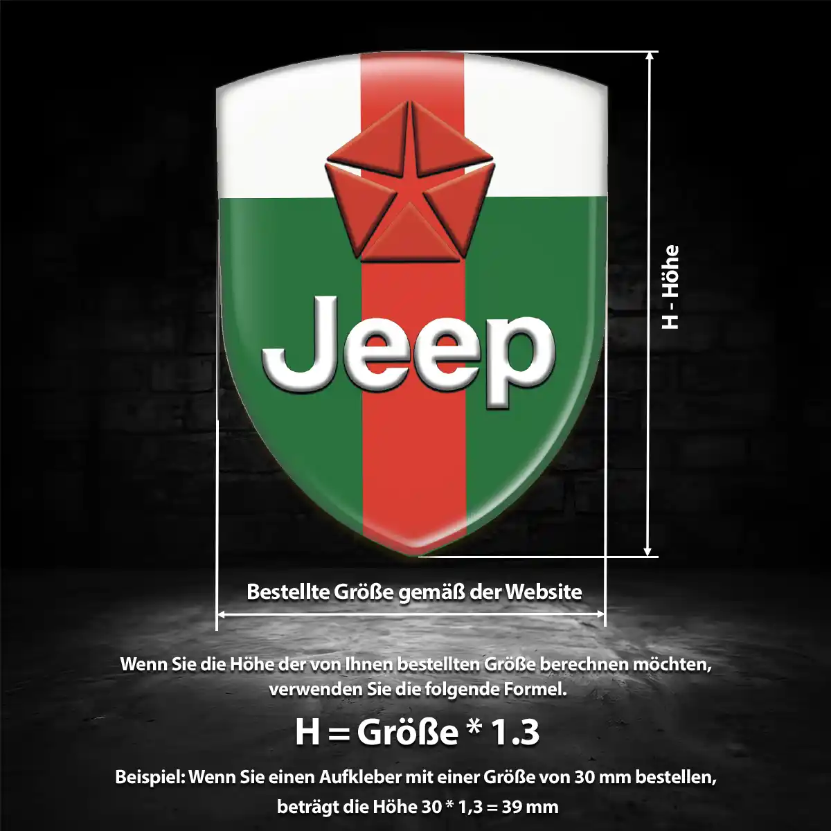 Jeep Aufkleber 3D Gel Emblem Auto Elegantes Design