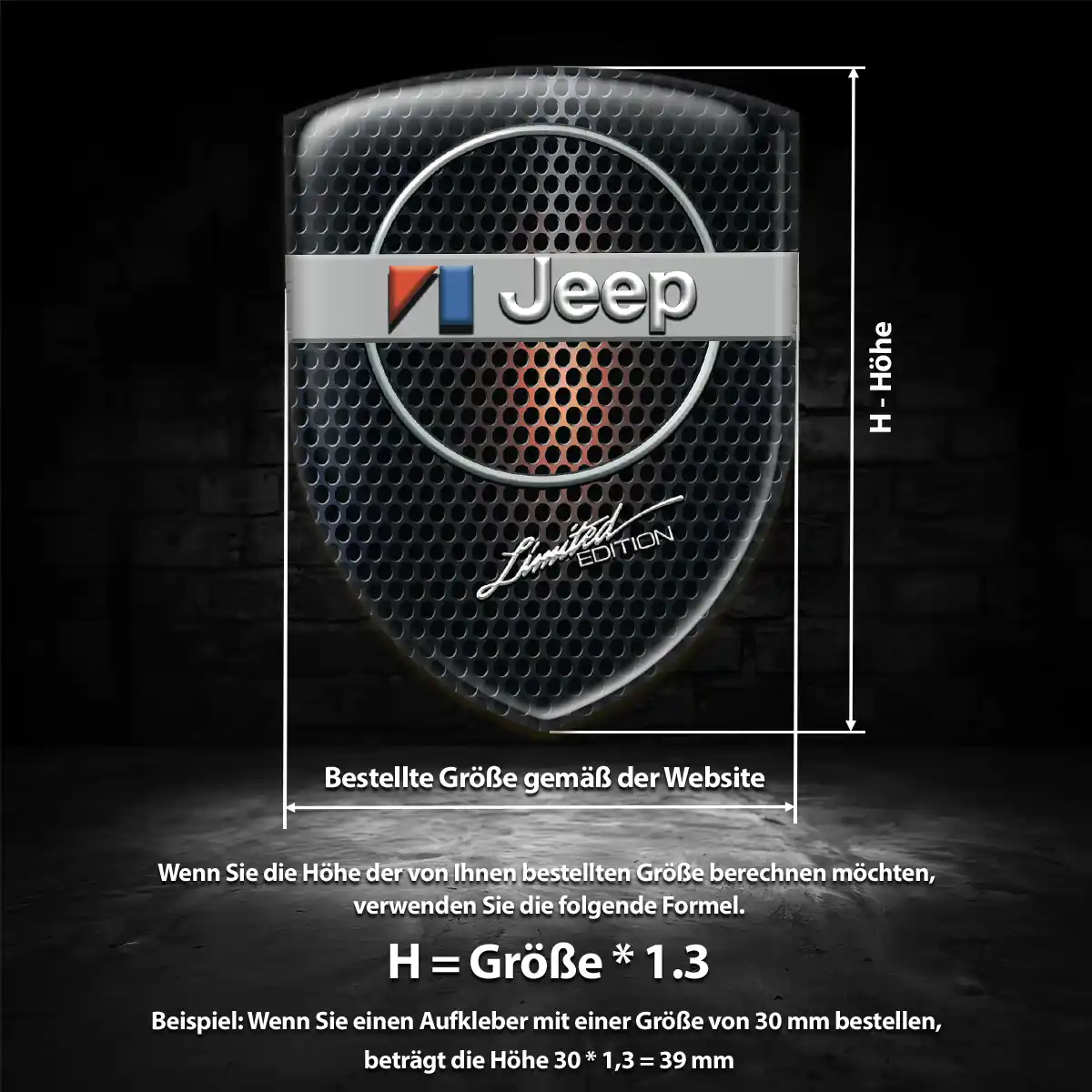 Jeep Aufkleber 3D Gel Emblem Auto Exterieurdesign
