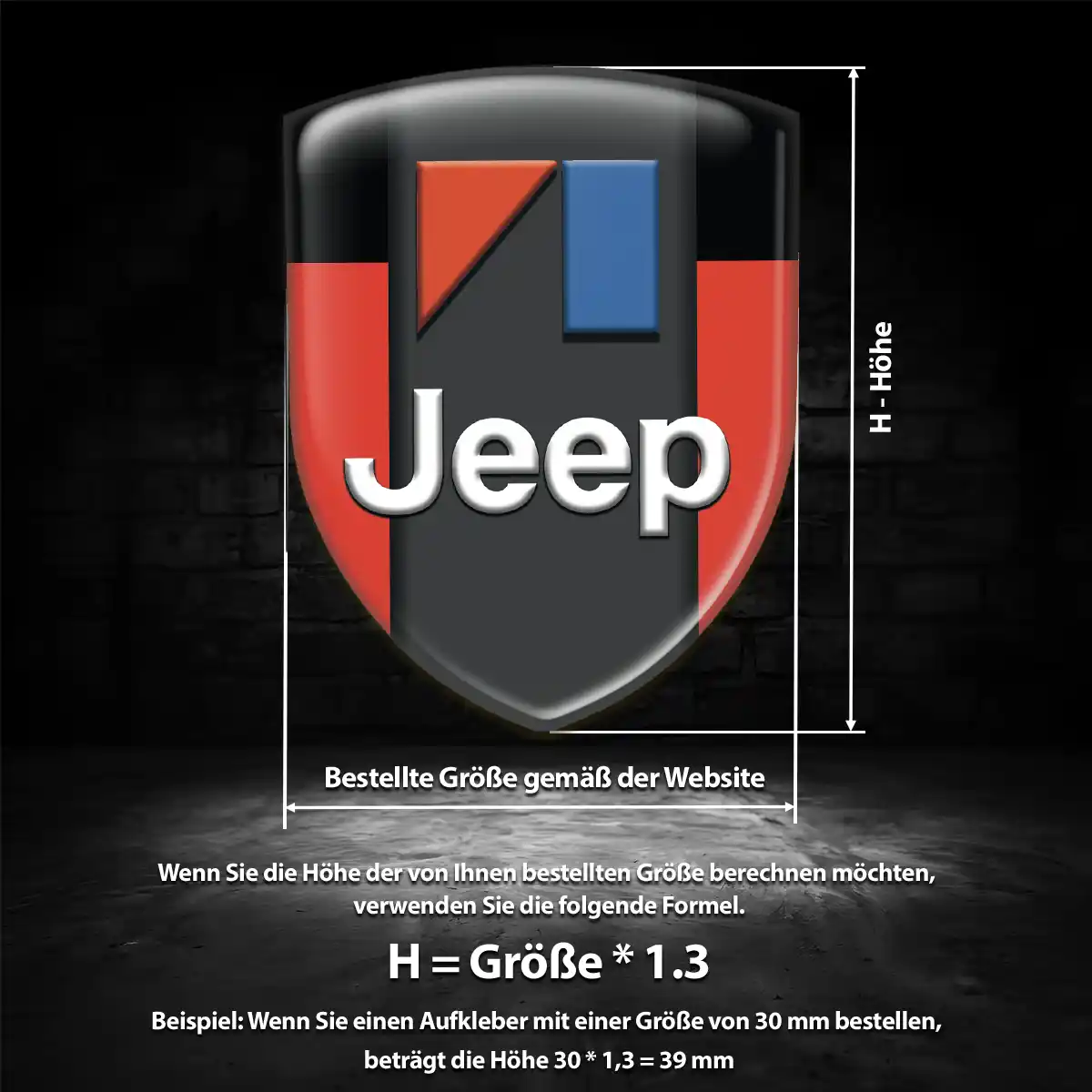Jeep Aufkleber 3D Gel Emblem Auto Limitierte Auflage