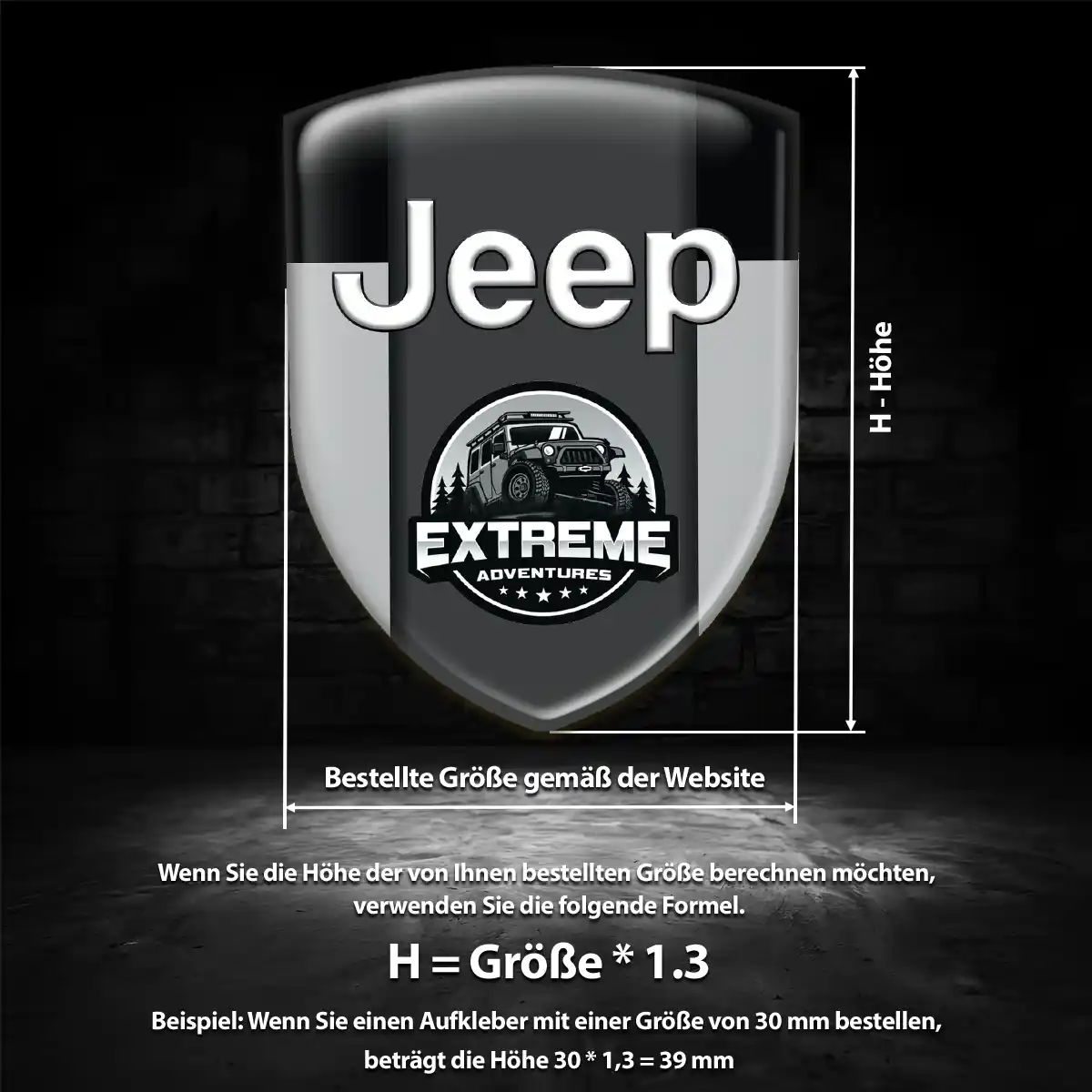 Jeep Aufkleber 3D Gel Emblem Auto Markenedition