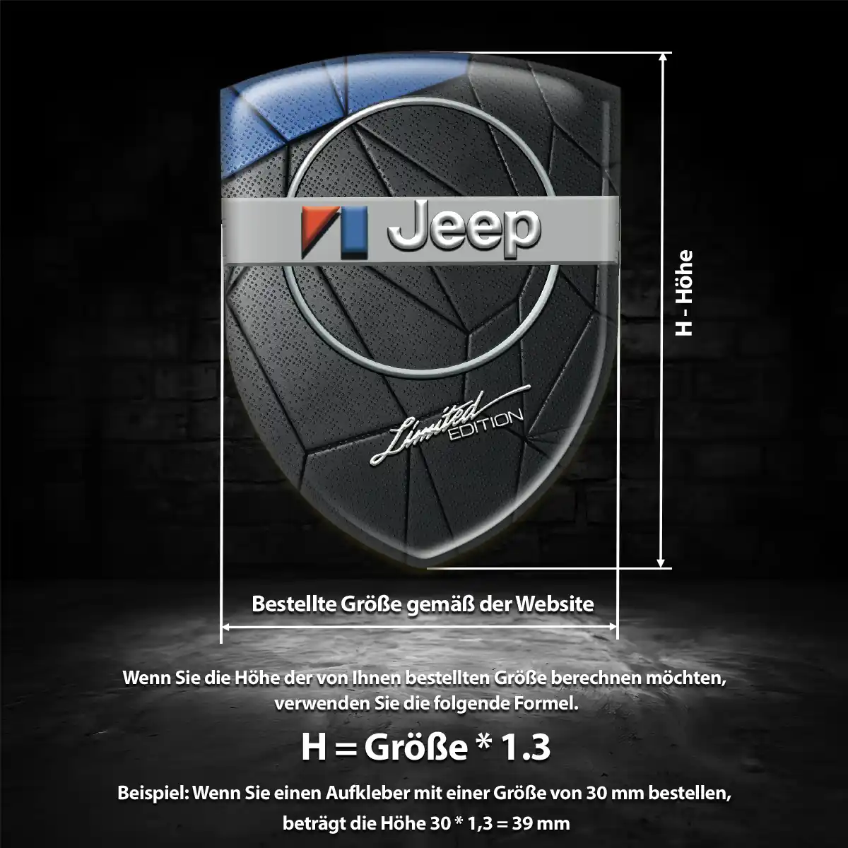 Jeep Aufkleber 3D Gel Emblem Auto Modernes Design