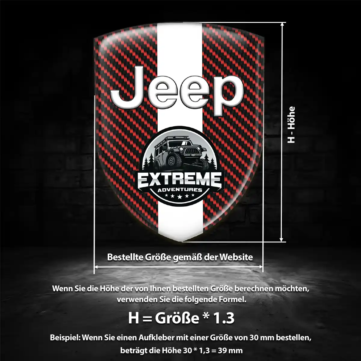 Jeep Aufkleber 3D Gel Emblem Auto Premiumqualität