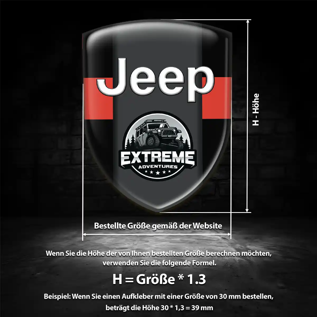 Jeep Aufkleber 3D Gel Emblem Auto Tuningfahrzeug
