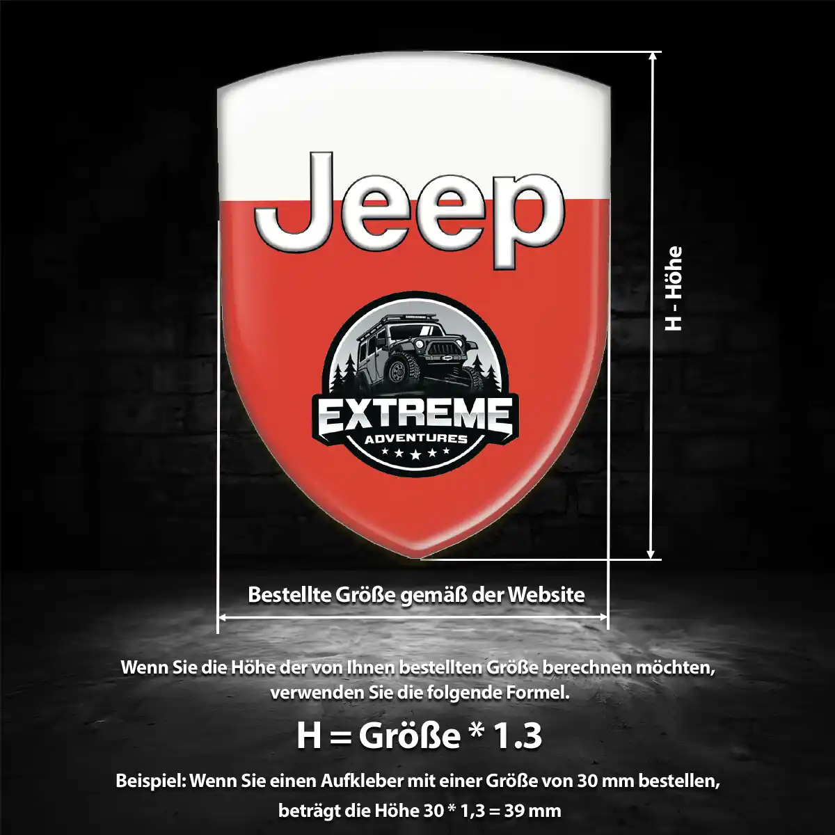 Jeep Aufkleber 3D Gel Emblem Erstklassige Qualität