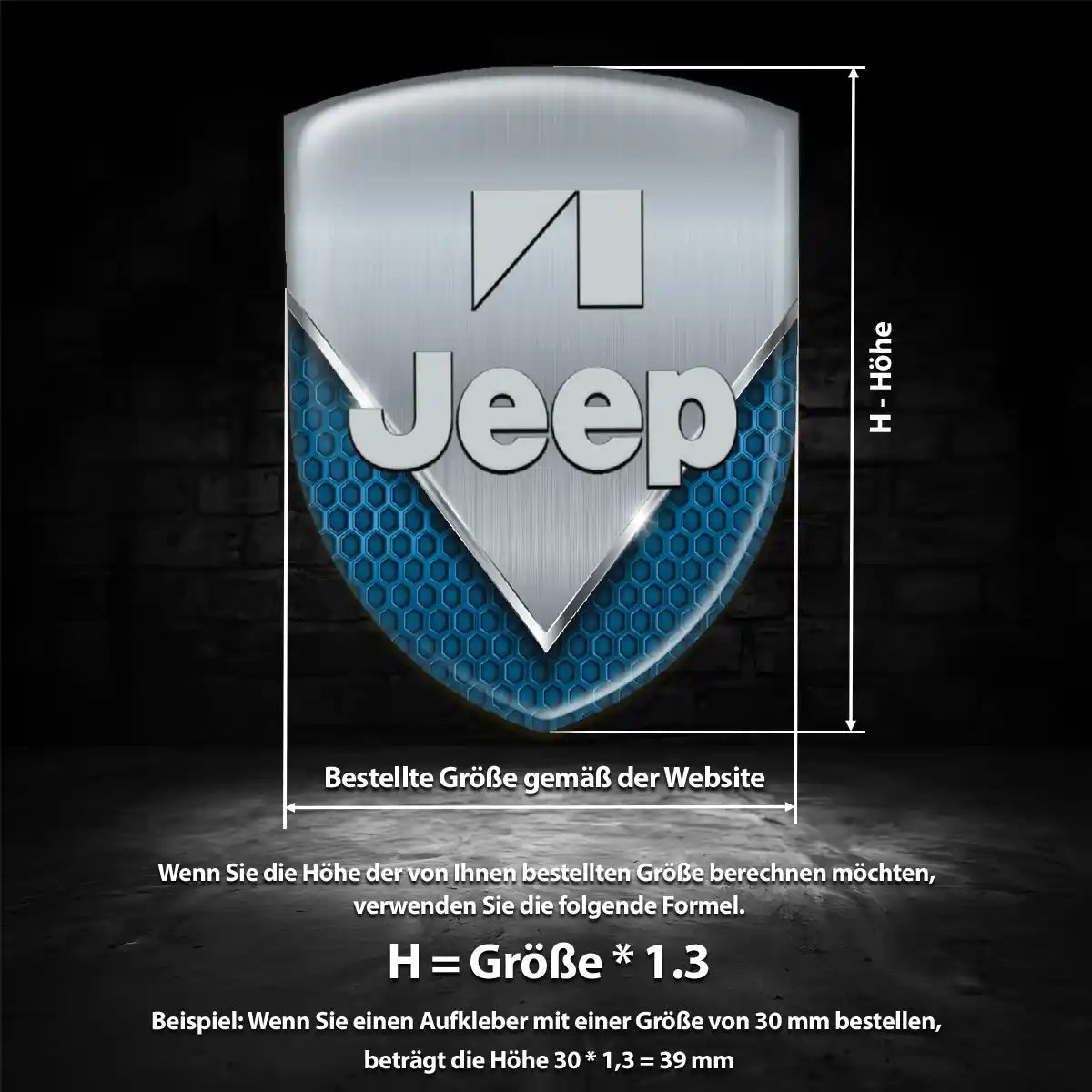 Jeep Aufkleber 3D Gel Emblem Exterieurdesign