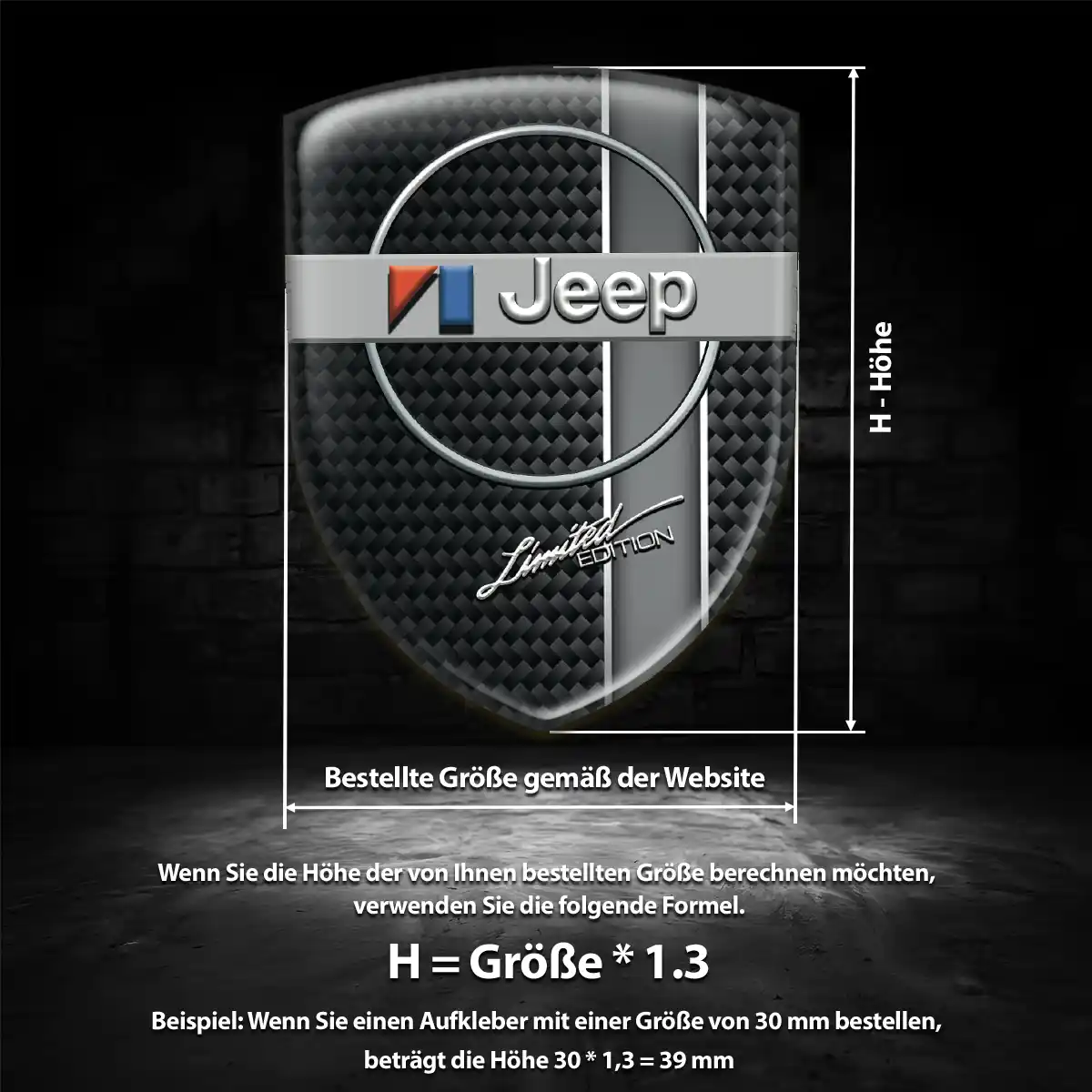 Jeep Aufkleber 3D Gel Emblem Hohe Qualität