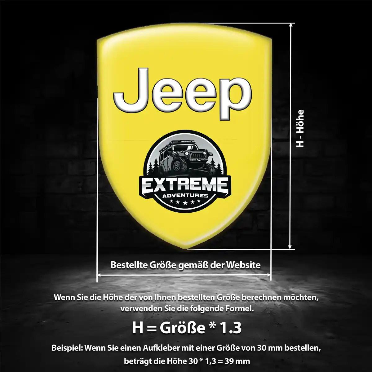 Jeep Aufkleber 3D Gel Emblem Interieurdesign