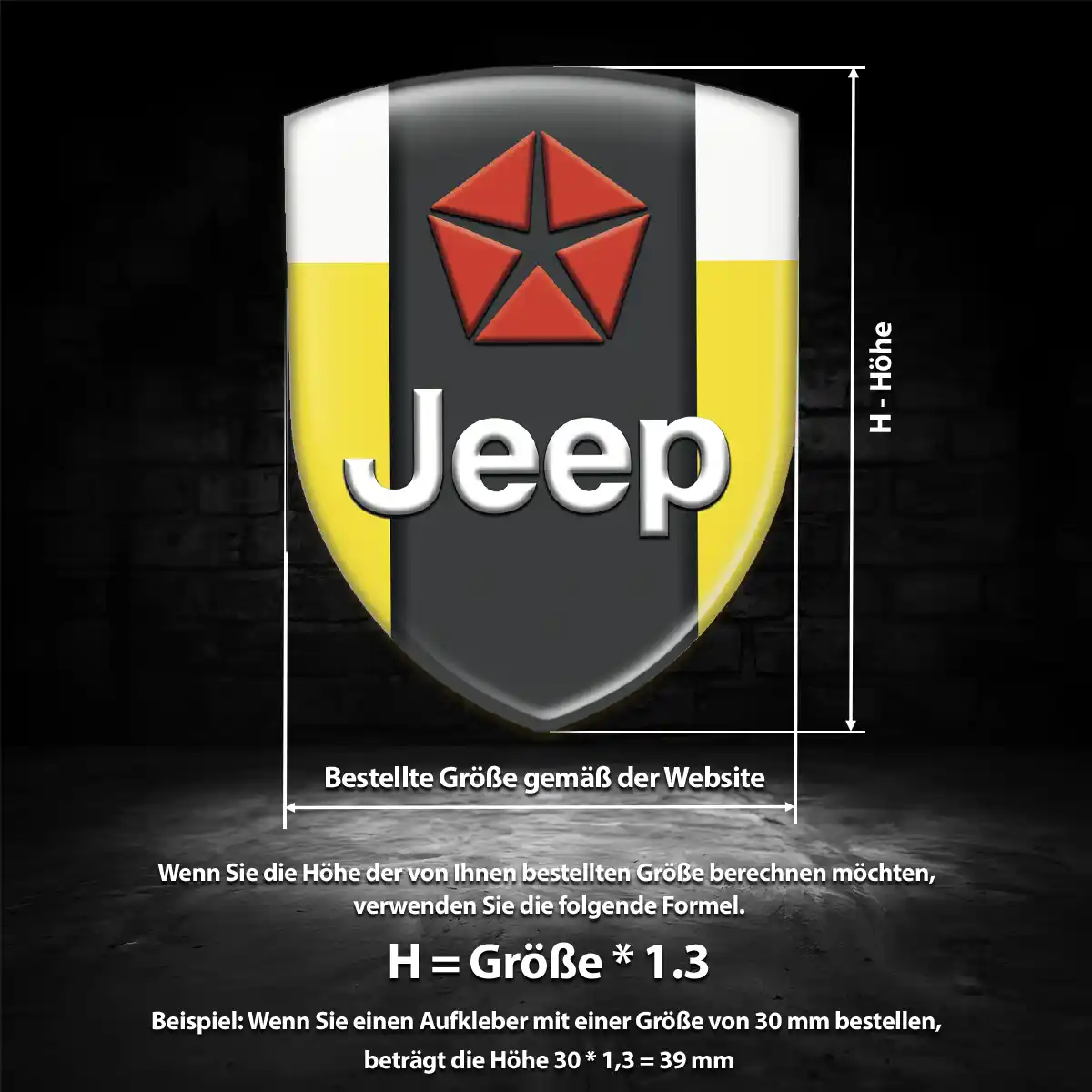 Jeep Aufkleber 3D Gel Emblem Luxus-Edition