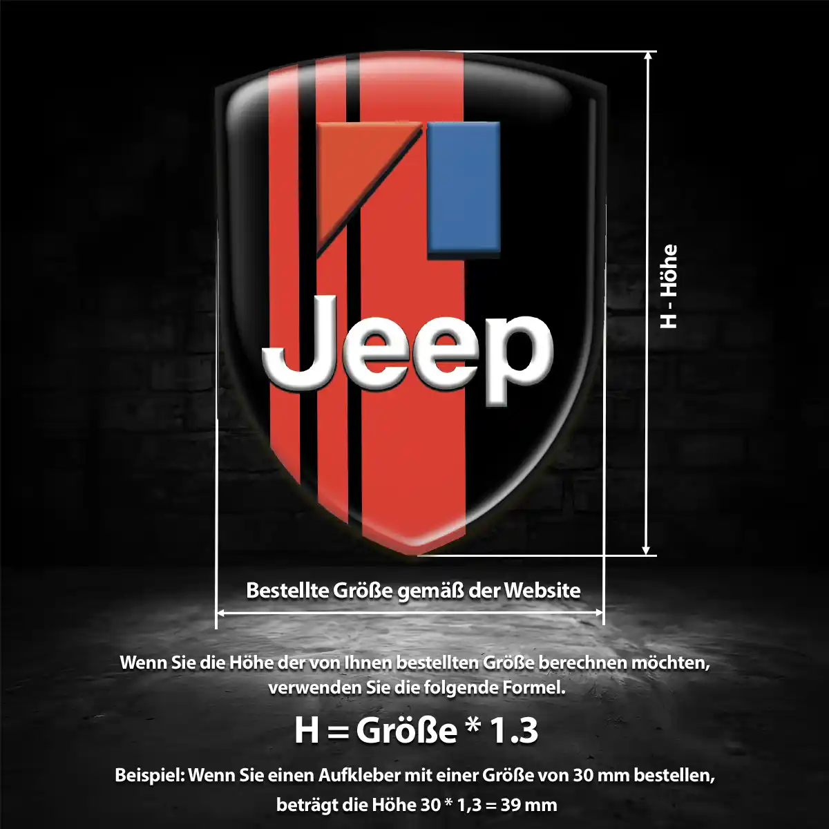 Jeep Aufkleber 3D Gel Emblem Modernes Design