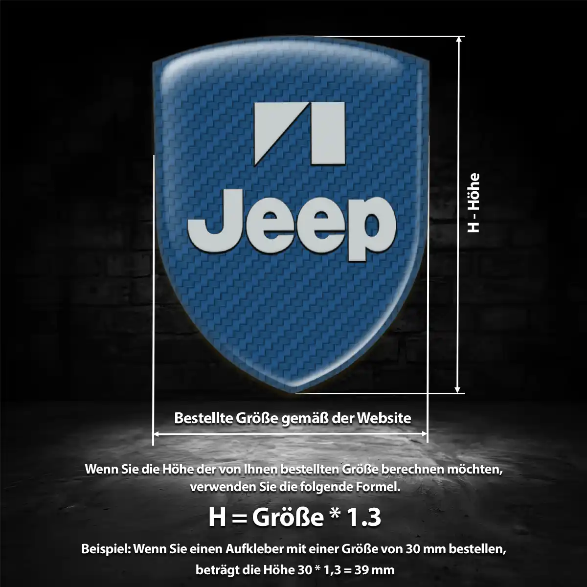 Jeep Aufkleber 3D Gel Emblem Premium-Edition