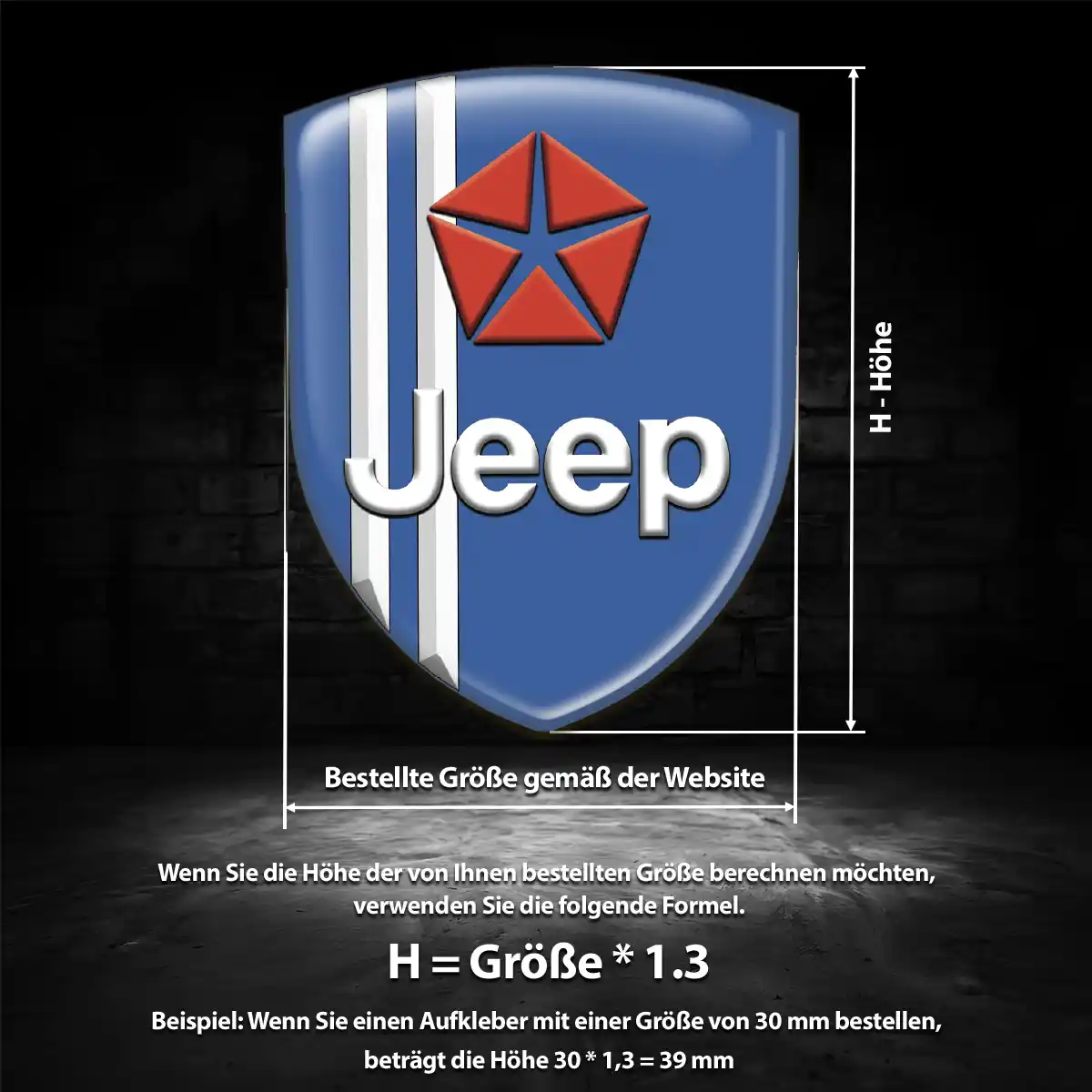 Jeep Aufkleber 3D Gel Emblem Premiumqualität