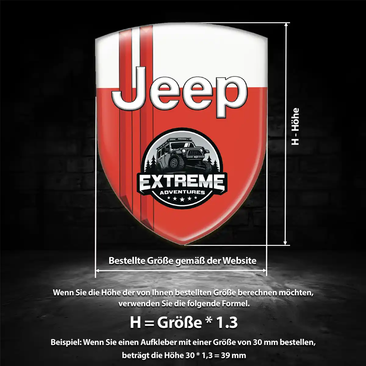 Jeep Aufkleber 3D Gel Embleme Ausdrucksstarkes Design