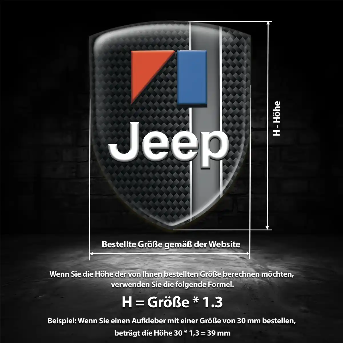 Jeep Aufkleber 3D Gel Embleme Auto Edles Design