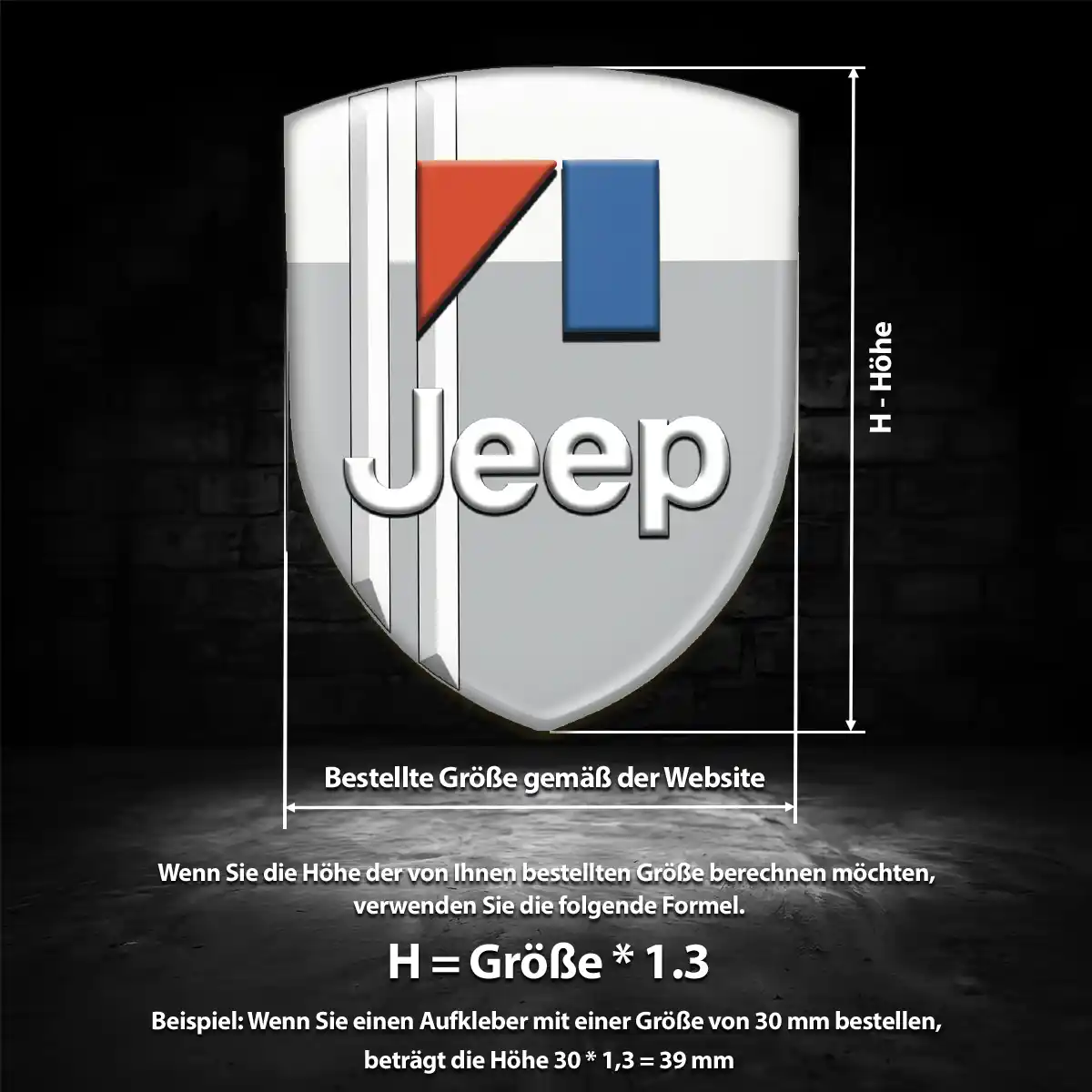 Jeep Aufkleber 3D Gel Embleme Auto Elegantes Design