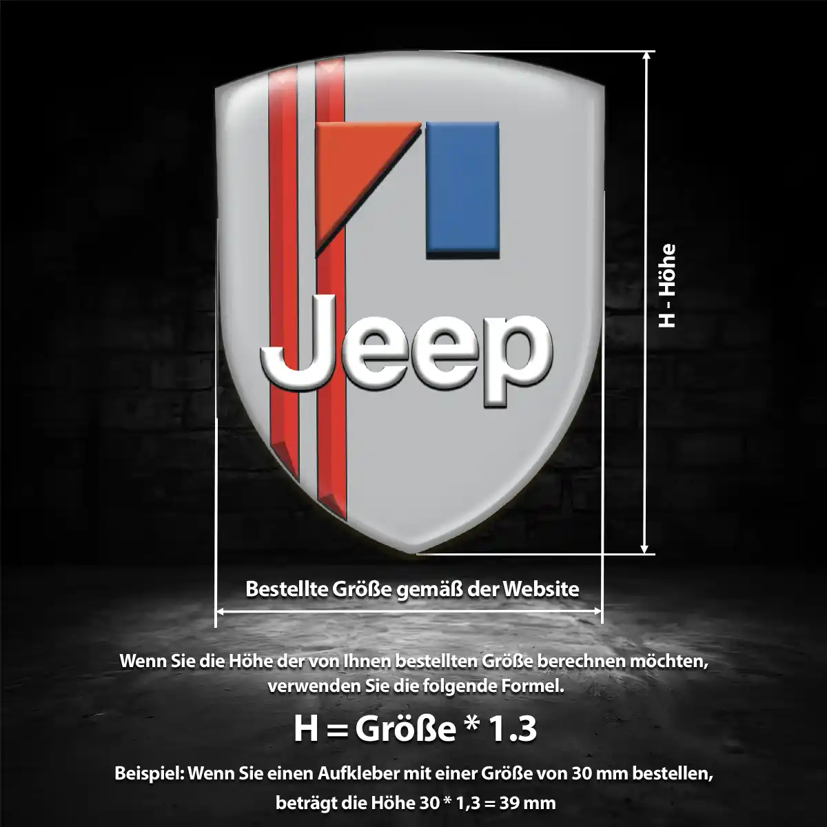 Jeep Aufkleber 3D Gel Embleme Auto Hochwertiges Harz
