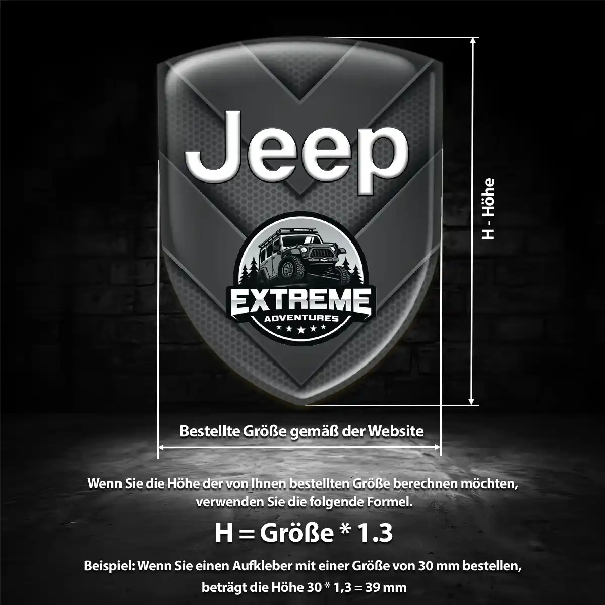 Jeep Aufkleber 3D Gel Embleme Auto Interieurdesign