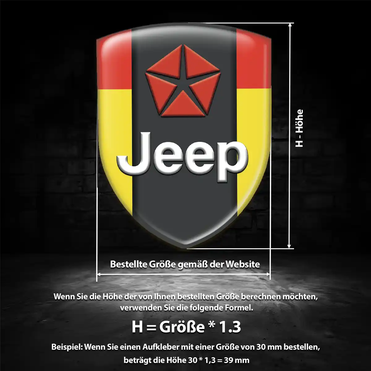 Jeep Aufkleber 3D Gel Embleme Auto Limitierte Auflage