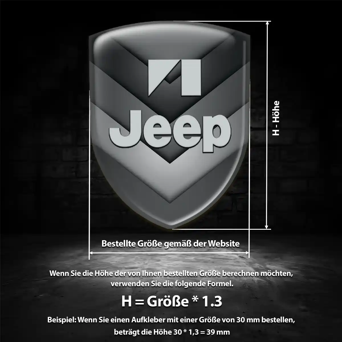Jeep Aufkleber 3D Gel Embleme Auto Tuningfahrzeug